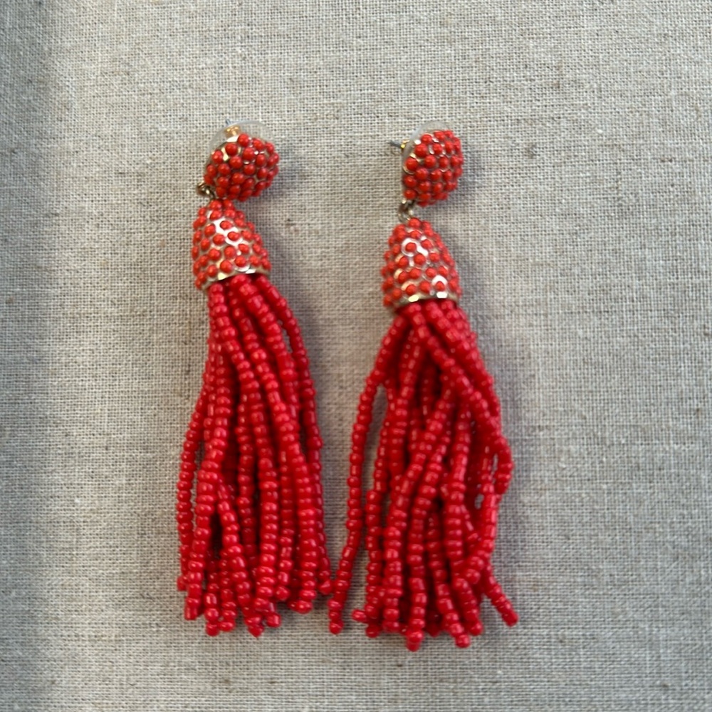 Beautiful red beads baublebar earrings